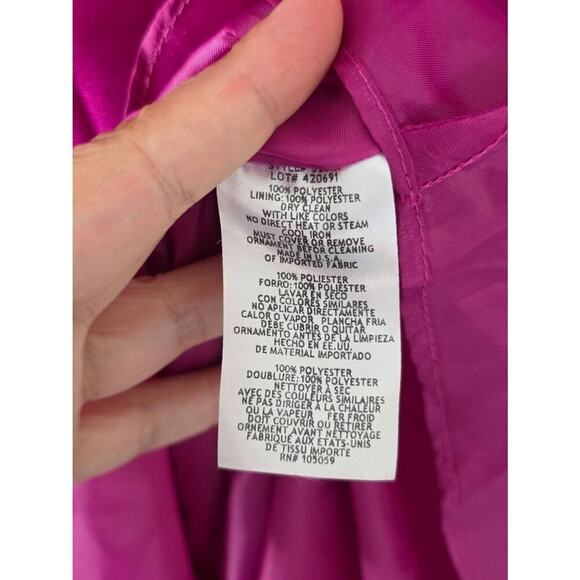 Aqua Formal Satin Cowl Open Back Gown Size 0 Magenta NEW - Picture 6 of 6